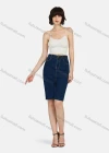 Wholesale Women's Casual Plain Patch Pockets Pencil Skirt - Liuhuamall