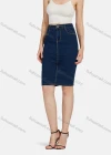 Wholesale Women's Casual Plain Patch Pockets Pencil Skirt - Liuhuamall