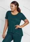 Wholesale Women's Daily Short Sleeve Round Neck T-shirt 2 Piece Set - Liuhuamall