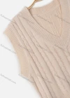 Wholesale Women's Casual V Neck Sleeveless Cable Knit Sweater Vest - Liuhuamall