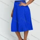Wholesale Women's Casual Plus Size High Waist Belted Plain Pleated Skirt With Belt 1# Clothing Wholesale Market Liuhua