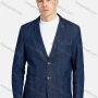 Wholesale Men's Business 100% Cotton Plain Single Breasted Patch Pockets Blazer 81985# preview