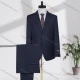 Wholesale Men's Business Lapel Single Breasted Plain Flap Pockets Blazer Jacket & Pants 2 Piece Set A3054# Navy Clothing Wholesale Market Liuhua