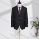 Wholesale Men's Business Lapel Single Breasted Plain Flap Pockets Blazer Jacket A3054# Black Clothing Wholesale Market Liuhua
