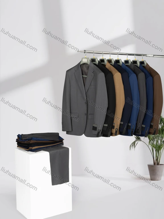 Wholesale Men's Business Lapel Single Breasted Plain Flap Pockets Blazer Jacket & Pants 2 Piece Set D2993#