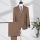 Wholesale Men's Business Lapel Single Breasted Plain Flap Pockets Blazer Jacket & Pants 2 Piece Set D2993# Copper Clothing Wholesale Market Liuhua