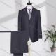 Wholesale Men's Business Lapel Single Breasted Plain Flap Pockets Blazer Jacket & Pants 2 Piece Set D2993# Dark Gray Clothing Wholesale Market Liuhua