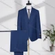 Wholesale Men's Business Lapel Single Breasted Plain Flap Pockets Blazer Jacket & Pants 2 Piece Set D2993# Blue Clothing Wholesale Market Liuhua