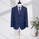 Wholesale Men's Business Lapel Single Breasted Plain Flap Pockets Blazer Jacket D2993# Blue Clothing Wholesale Market Liuhua