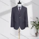Wholesale Men's Business Lapel Single Breasted Plain Flap Pockets Blazer Jacket D2993# Gray Clothing Wholesale Market Liuhua