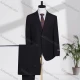 Wholesale Men's Business Lapel Single Breasted Plain Flap Pockets Blazer Jacket & Pants 2 Piece Set X7533# Black Clothing Wholesale Market Liuhua