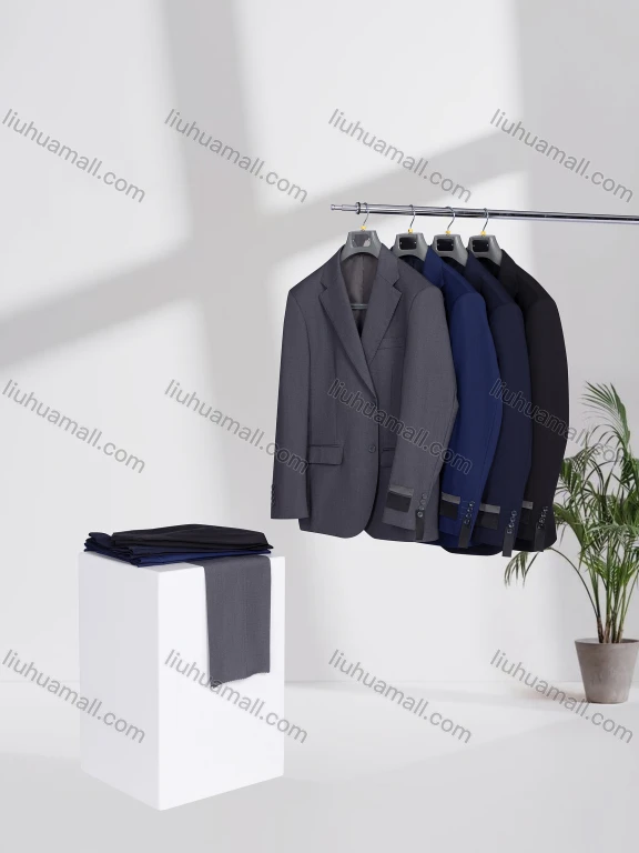 Wholesale Men's Business Lapel Single Breasted Plain Flap Pockets Blazer Jacket & Pants 2 Piece Set X7533#