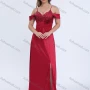Wholesale Women's Evening Gown with Off-Shoulder Straps and Sequin Detail preview