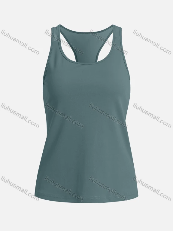 Wholesale Women's Sporty Plain Breathable Mesh Quick Dry Workout Yoga Tank Top