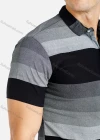 Wholesale Men's Striped Short Sleeve Button Down Casual Shirt - Liuhuamall
