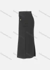 Wholesale Women's Zipper Slant Pocket Front Slit Plain Midi Skirts - Liuhuamall