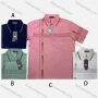 Wholesale Men's Casual Short Sleeve Allover Print Striped Trim Patch Pocket Polo Shirts preview