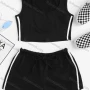 Wholesale Women's Sporty Contrast Tank Top & Drawstring Elastic Waist Hot Shorts Set preview