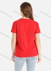 Wholesale Women's Casual Letter Print Crew Neck Short Sleeve Tee - Liuhuamall