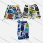 Wholesale Men's Casual Drawstring Splicing Pattern Tie Side Shorts 156# preview