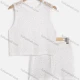 Wholesale Women's Vacation Plain Crew Neck Hollow Out Tank Top & Drawstring Cover Up Shorts 2 Piece Set 80252# White Clothing Wholesale Market Liuhua