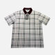 Men's Casual Plaid Print Striped Trim Contrast Short Sleeve Patch Pocket Polo Shirts Black Clothing Wholesale Market -LIUHUA