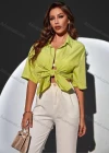 Wholesale Women's Short Sleeve Pocket Button Down Plain Casual Shirt AY228# - Liuhuamall