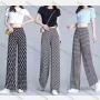 Wholesale Women's Casual High Waist Drawstring Allover Print Wide Leg Pants preview