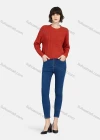 Wholesale Women's Casual Plain Round Neck Long Sleeve Sweater - Liuhuamall
