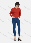 Wholesale Women's Casual Plain Round Neck Long Sleeve Sweater - Liuhuamall