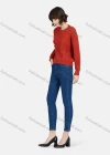 Wholesale Women's Casual Plain Round Neck Long Sleeve Sweater - Liuhuamall