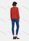 Wholesale Women's Casual Plain Round Neck Long Sleeve Sweater - Liuhuamall