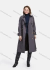 Wholesale Women's Lapel Double Breasted Mid Length Trench Coat With Tie Belt - Liuhuamall