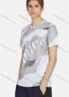 Wholesale Men's Sporty Round Neck Short Sleeve Printed Breathable T-Shirt - Liuhuamall