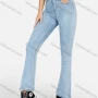 Wholesale Women's Plain High Waist Slant Pocket Flared Leg Casual Jeans preview