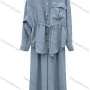 Wholesale Women's vintage loose shirt & long pants set, relaxed fit, comfortable and stylish. preview