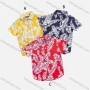 Wholesale Boys' Vacation Collared Short Sleeve Leaf Print Shirt preview