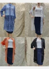 Wholesale Women's Casual Stand Collar Long Sleeve Lace See Through Midi Shirt Dress - Liuhuamall