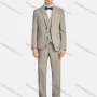 Wholesale Men's Formal Lapel One Button Blazer & Waistcoat & Suit Pants 3-Piece Set 935-58# preview