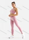 Wholesale Women's 2 Piece Colorblock Workout Outfits Sports Bra Seamless Leggings Yoga Gym Activewear Set AB58-3# - Liuhuamall