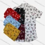 Wholesale Men's Short Sleeve Tropical Leaf Print Button Down Casual Shirts preview