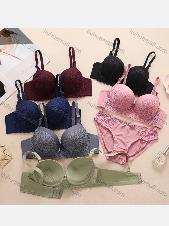 Wholesale Women's Plain Push Up Lace Adjustable Strap Bra 5526#