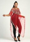 Wholesale Women's Arabic Dubai Glamorous Triangle Hem Muslim Islamic Sequin Mesh Translucent Cover Up Cloak - Liuhuamall