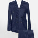 Men's Formal Striped Flap Pockets Double Breasted Blazer & Suit Pants 2-Piece Suit Sets OG2205-X5338-1# 3# Clothing Wholesale Market -LIUHUA