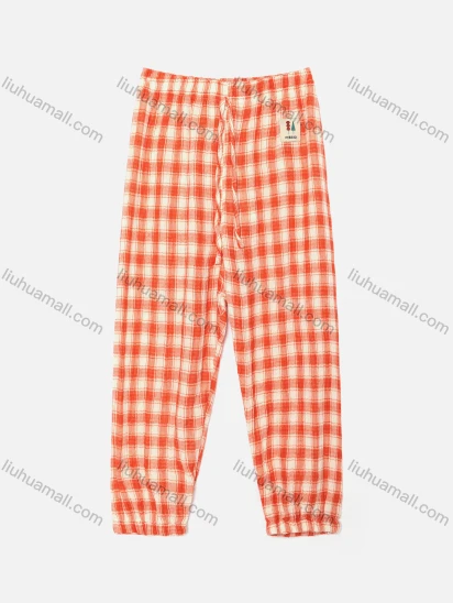 Wholesale Kid's Casual Plaid Slant Pockets Drawstring Sweatpants MB20BKZ367#