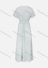 Wholesale Women's Casual Short Sleeve Wrap V Neck Floral Print Shirred Maxi Dress A1625-644832# - Liuhuamall
