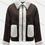 Wholesale Women's Casual Splicing Corduroy Fluff Long Sleeve Zipper Jacket preview