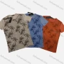 Wholesale Men's Casual Round Neck Short Sleeve Allover Striped Tree Print T-Shirt preview