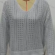 Wholesale Women's Casual Round Neck Long Sleeve Hollow Out Knitted Cover Up 501# Clothing Wholesale Market Liuhua