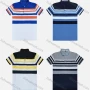 Wholesale Men's Casual Short Sleeve Button Front Striped Polo Shirts preview